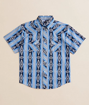 Boys - Rock & Roll Denim Aztec Striped Shirt