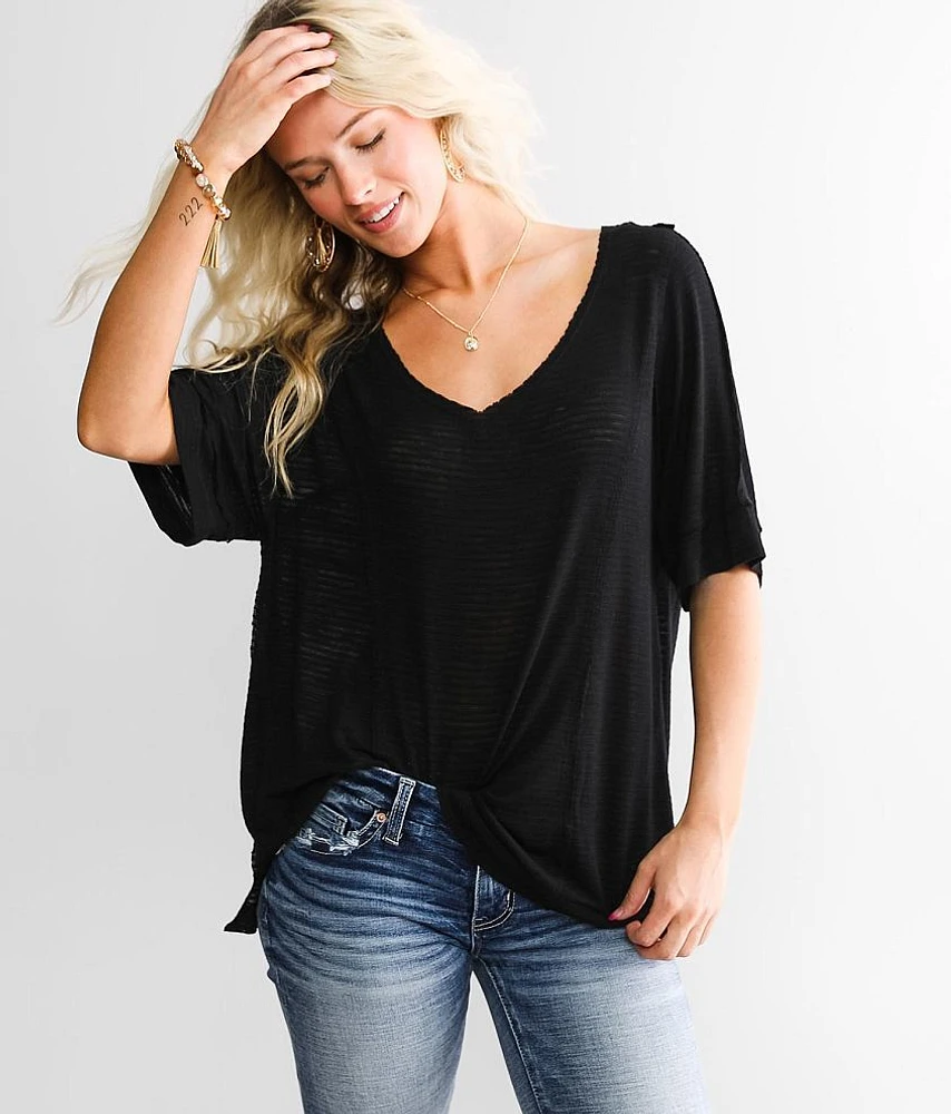 Raw Edge Dolman Top