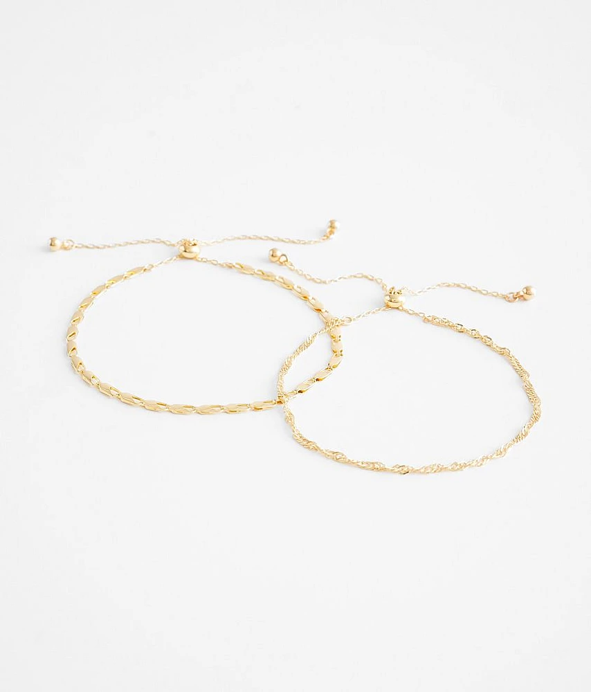 2 Pack Chain Bracelet Set