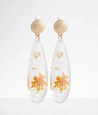 boutique by BKE Pressed Flower & Foil Earring
