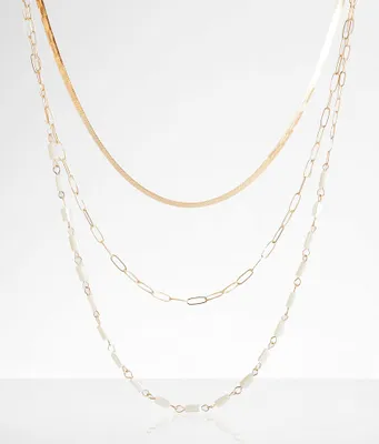 boutique by BKE Triple Tiered Necklace