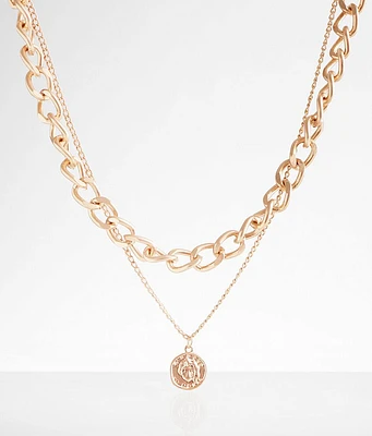 boutique by BKE Chunky Chain Tiered Necklace