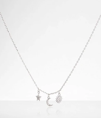 boutique by BKE Sun Moon & Stars Necklace
