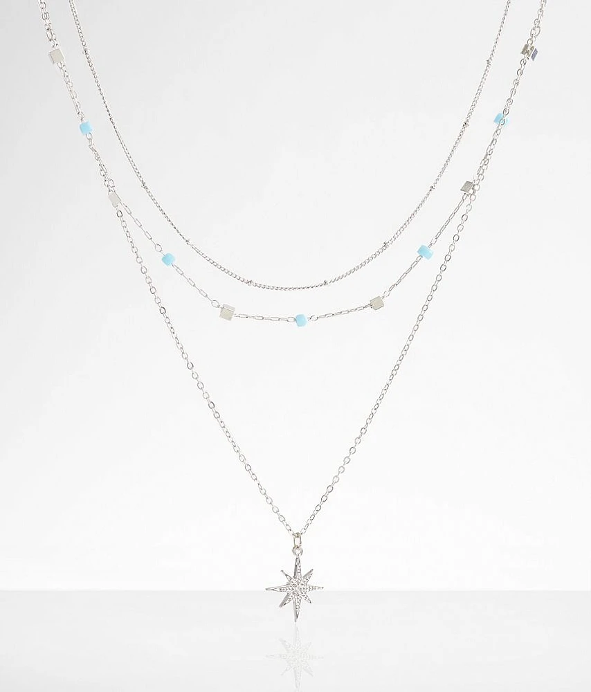 2 Pack Starburst Necklace Set