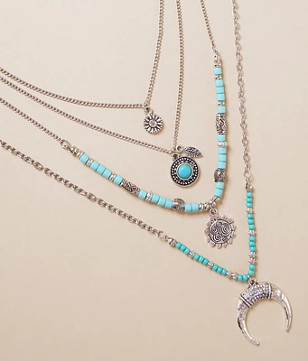 Sterling & Stitch 4 Pack Western Necklace Set