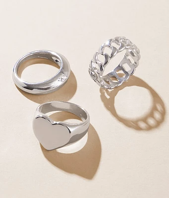boutique by BKE Pack Heart Ring Set