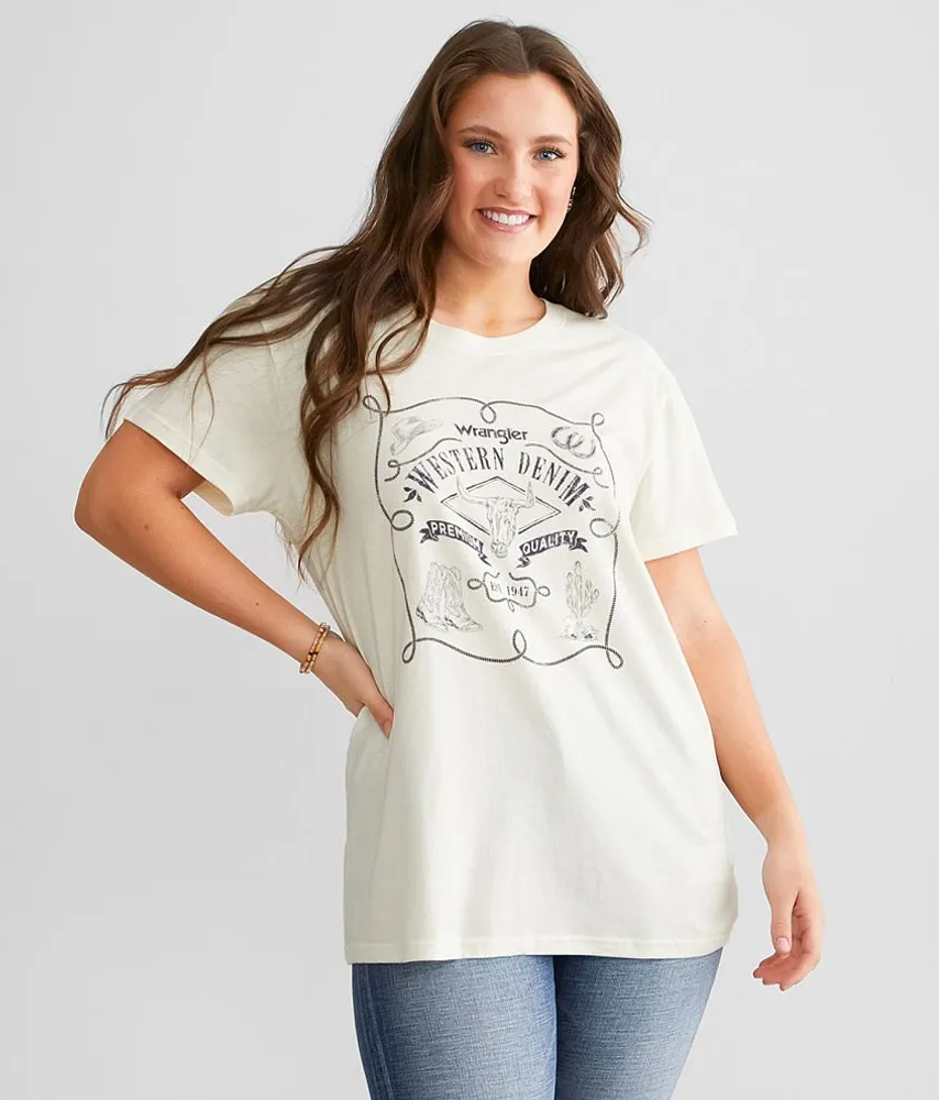 Retro Western Denim T-Shirt