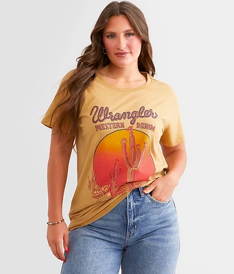 Wrangler Western Denim Cactus Oversized T-Shirt