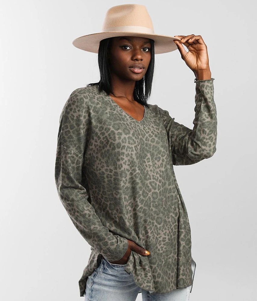 Richelle Leopard Tunic Top