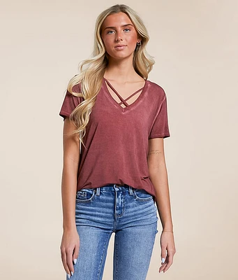 White Crow Sleek Jersey Crossover T-Shirt