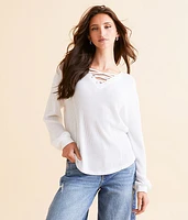 White Crow Audrey Waffle Knit Top