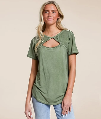 White Crow Ruby Twisted Front Top