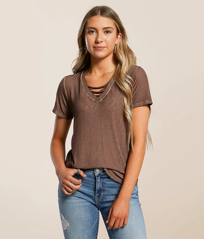 White Crow Clare Lace-Up Top
