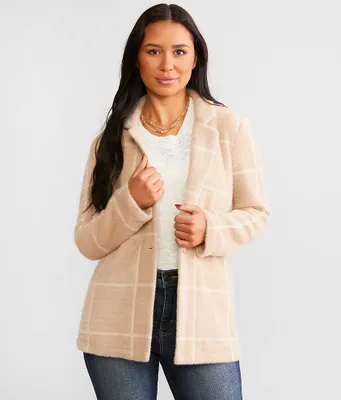 Z Supply Anna Eyelash Plaid Blazer