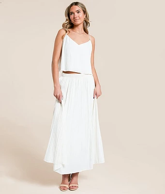 Z Supply Nicoline Crinkle Satin Midi Skirt