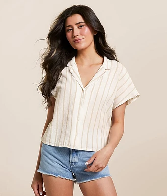 Z Supply Parallel Cropped Blouse