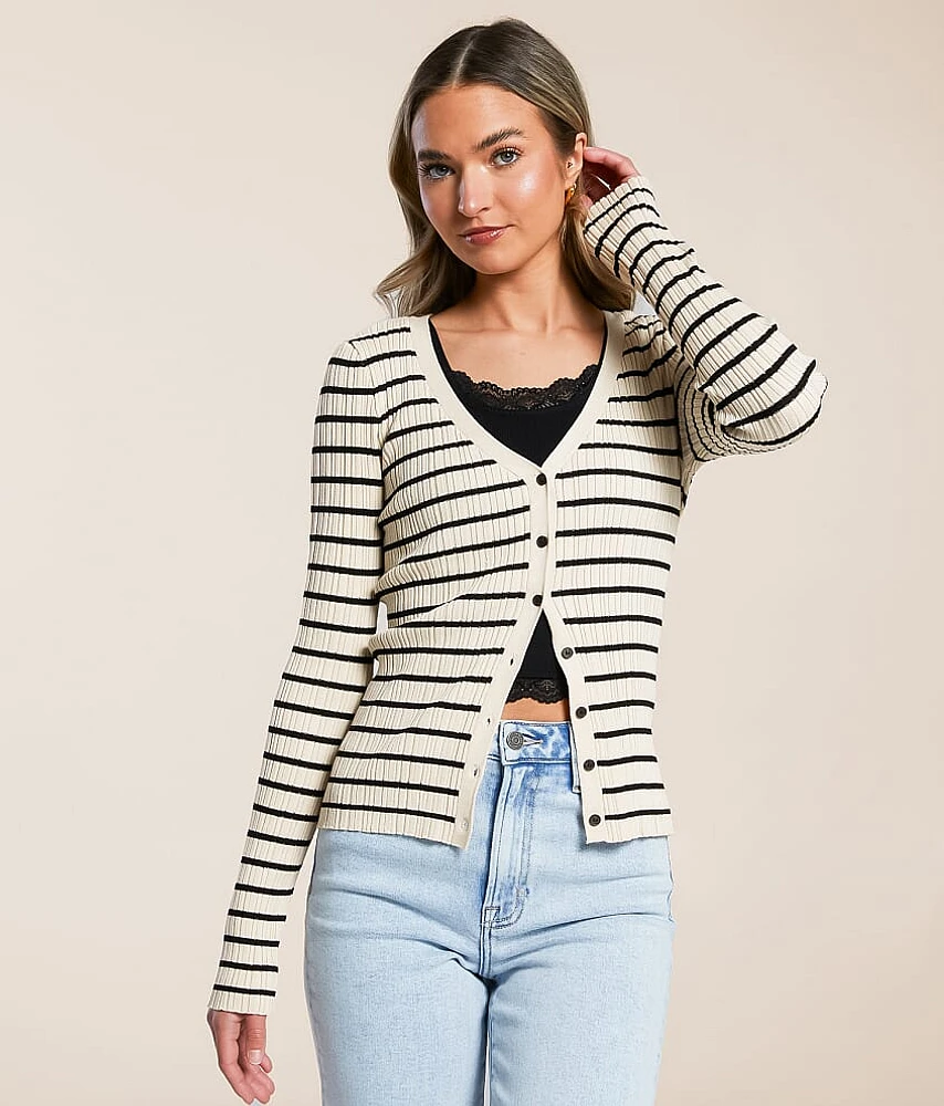 Z Supply Jordana Striped Cardigan Sweater