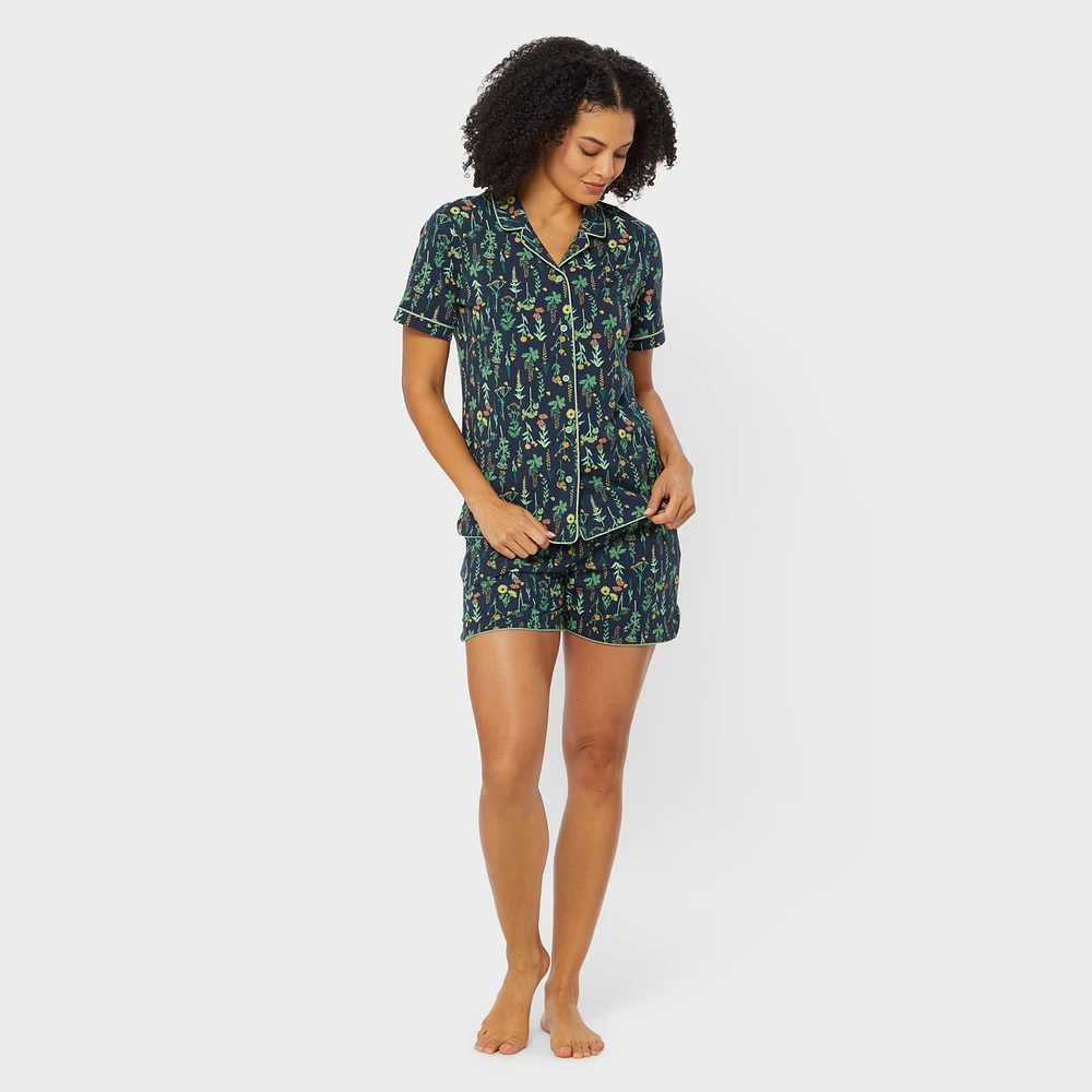 Women's Cotton Knit Printmaker Pajama Set