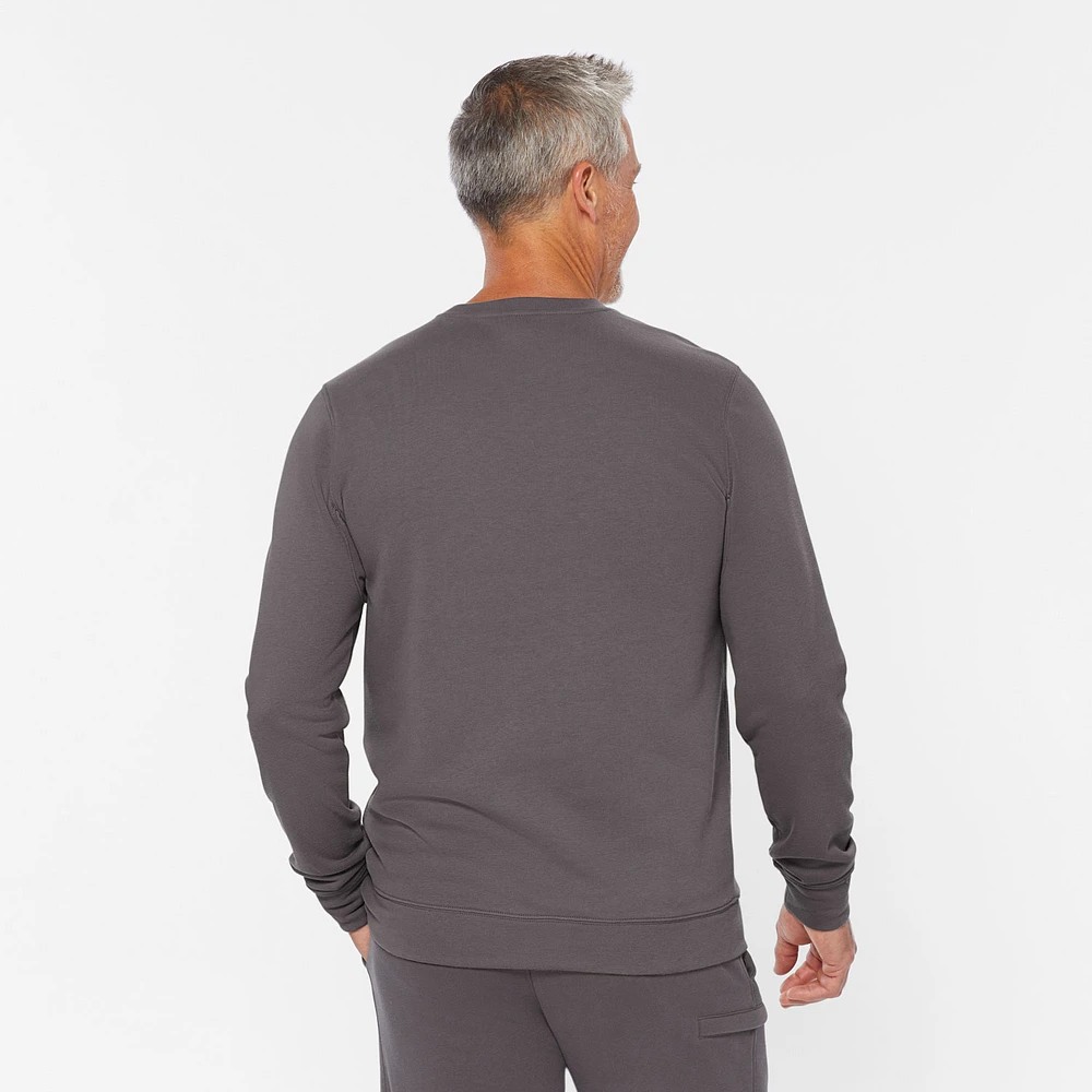 Men's Lazy French Terry Pullover Crew Sweatshirt