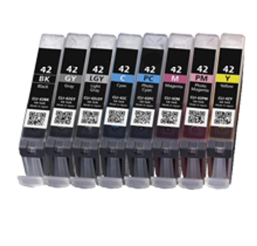 Canon CLI-42 Ink / Inkjet Cartridge Set Black Cyan Yellow Magenta Gray Light Gray Photo Cyan Photo magenta