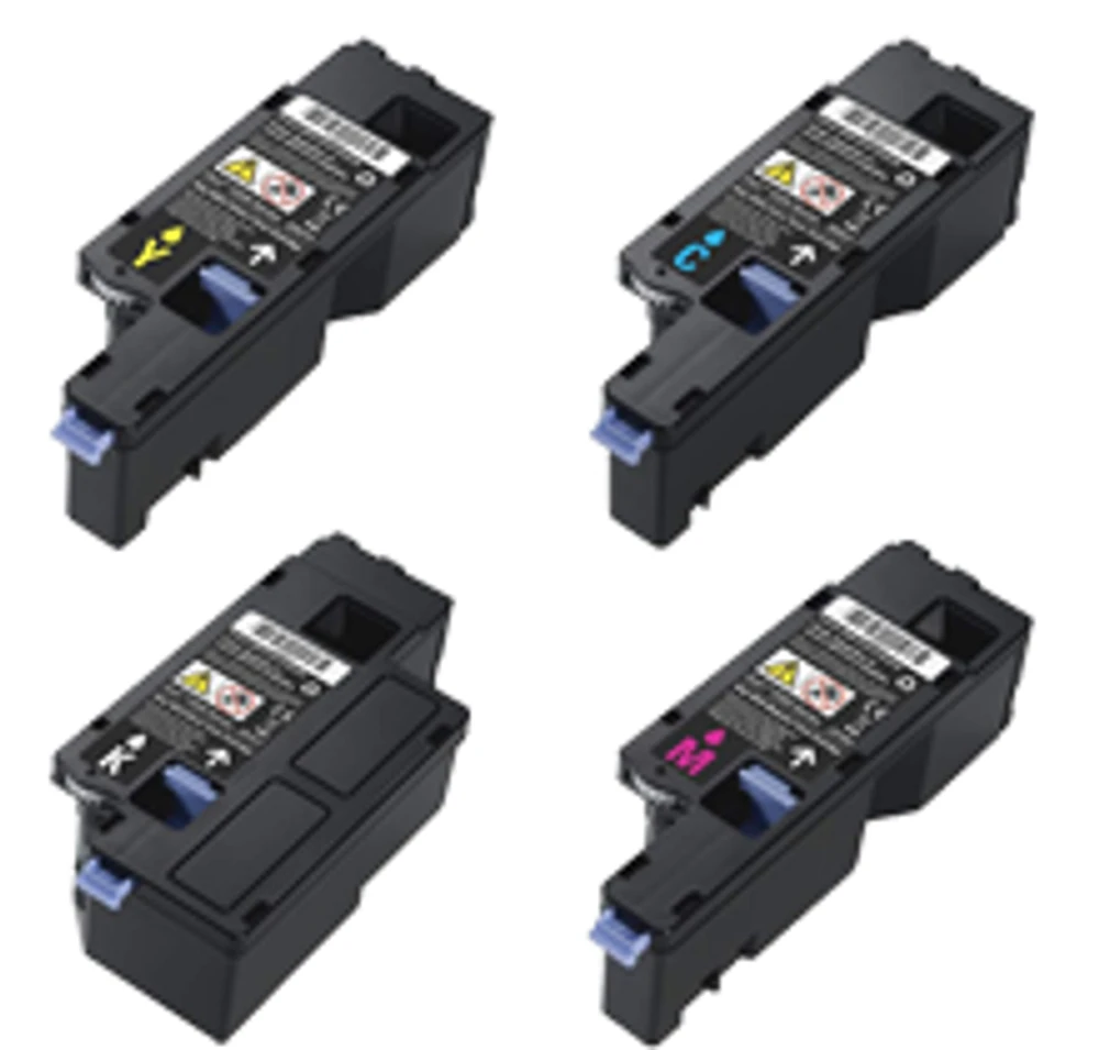 DELL E525W Laser Toner Cartridge Set Black Cyan Magenta Yellow
