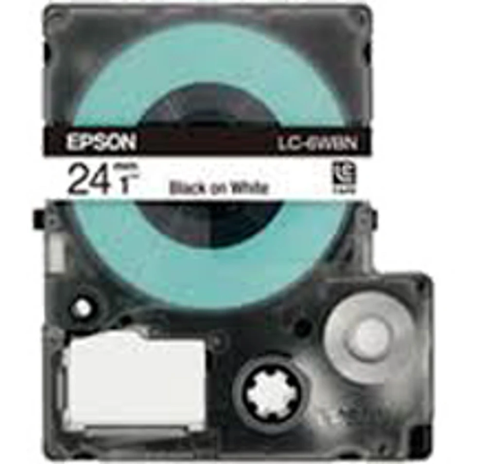 Epson SS24KW (LC-6WBN) Label Tape Maker Black on White