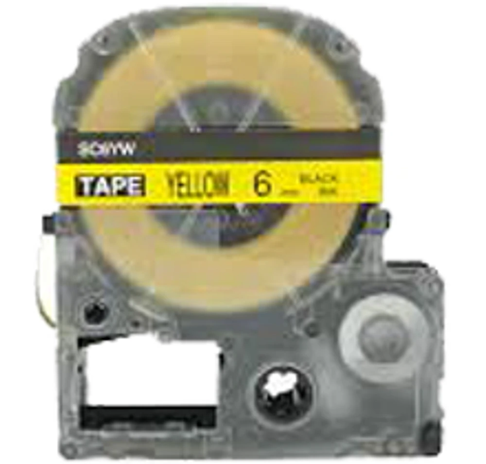Epson SC6YW (LC-2YBW) Label Tape Maker Black on Yellow