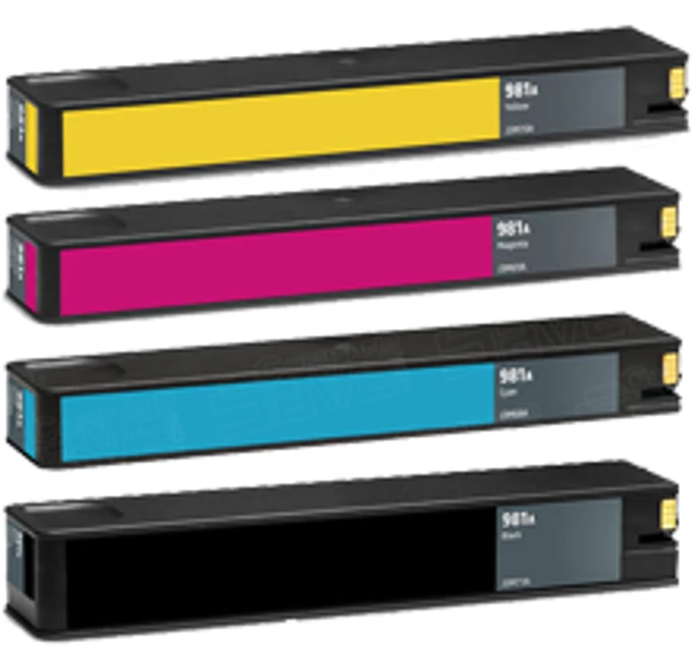 HP 981A Ink Cartridge Set Black Cyan Magenta Yellow
