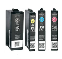Lexmark 150XL Ink / Inkjet Cartridge Set Black Cyan Yellow Magenta