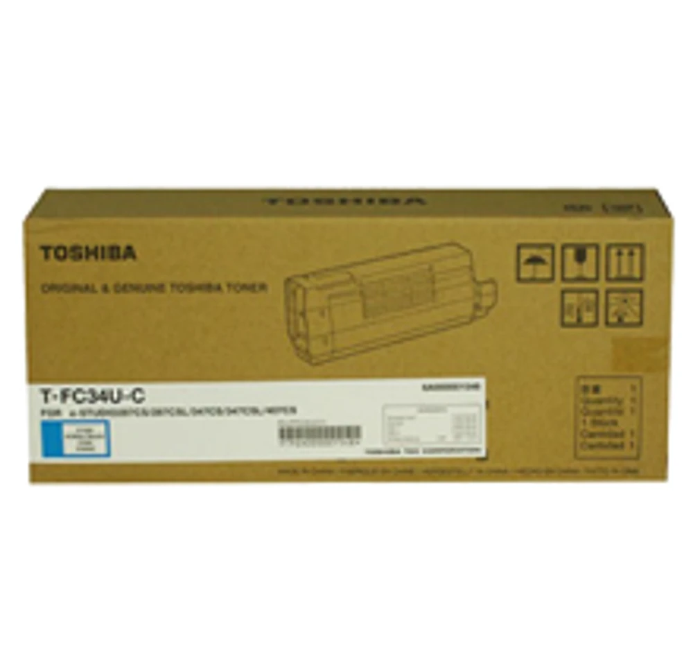 TOSHIBA TFC34UC Laser Toner Cartridge Cyan