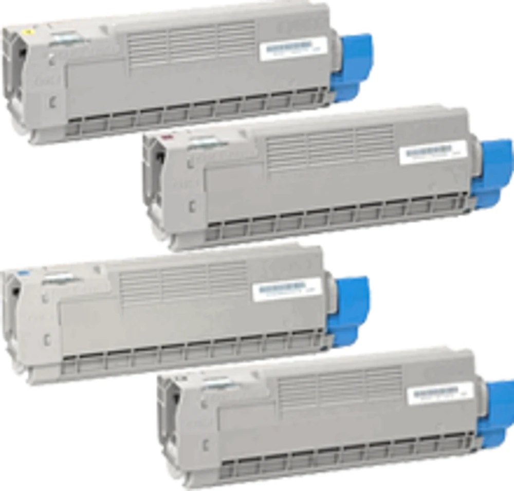 Okidata C612 Laser Toner Cartridge Set Black Cyan Magenta Yellow