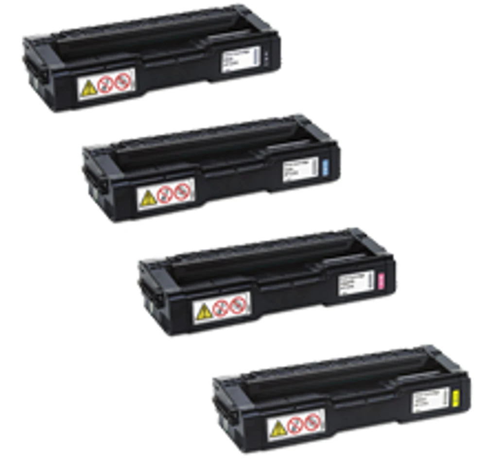 Ricoh SPC 220 / 221 / 240 Laser Toner Cartridge Set Black Cyan Magenta Yellow