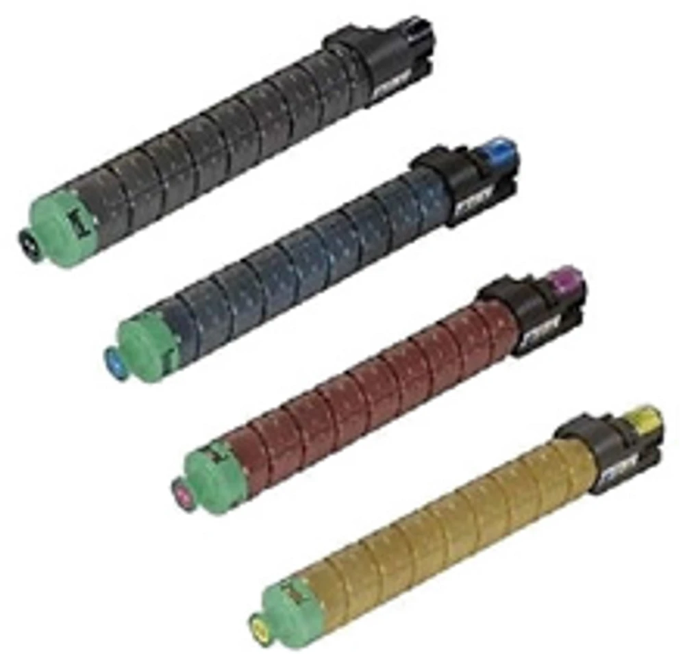 Ricoh SPC 830 / 831 Laser Toner Cartridge Set Black Cyan Yellow Magenta