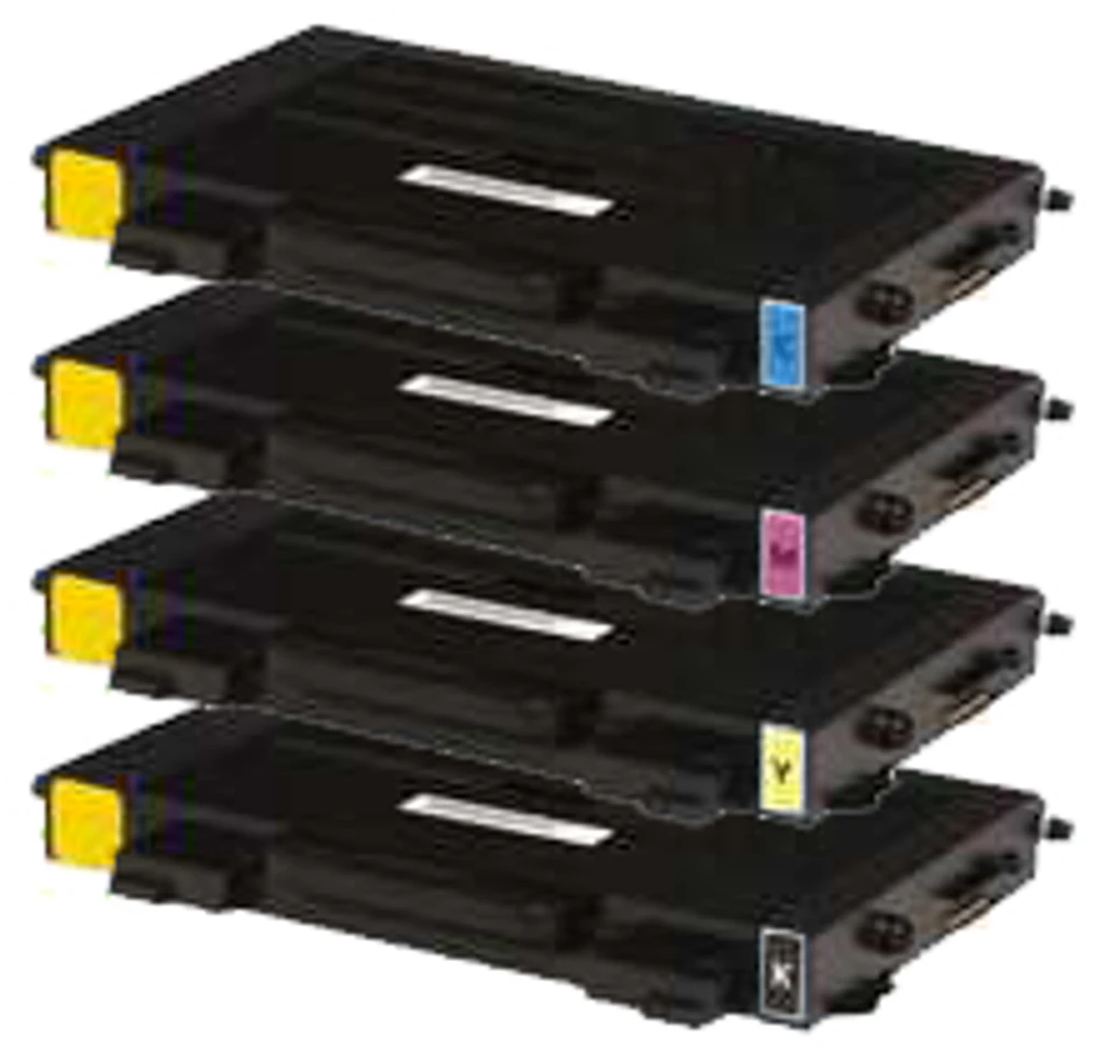 Compatible with Samsung CLP500 Laser Toner Cartridge Set Black Cyan Yellow Magenta