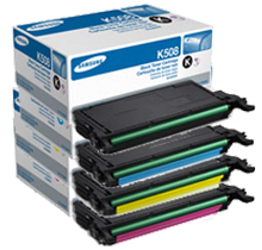 Samsung CLT-508S Laser Toner Cartridge Set Black Cyan Yellow Magenta