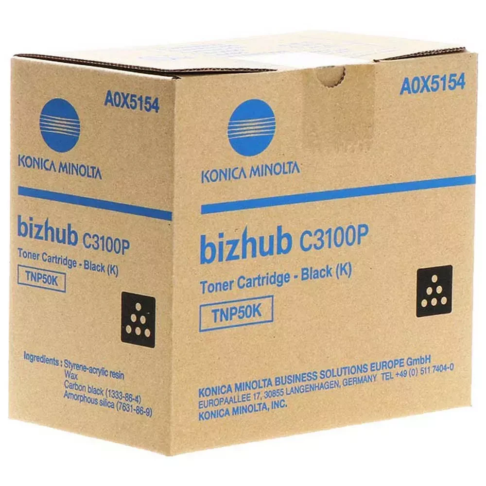 ~Brand New Original Konica Minolta A0X5134 (TNP50K) Black Laser Toner Cartridge
