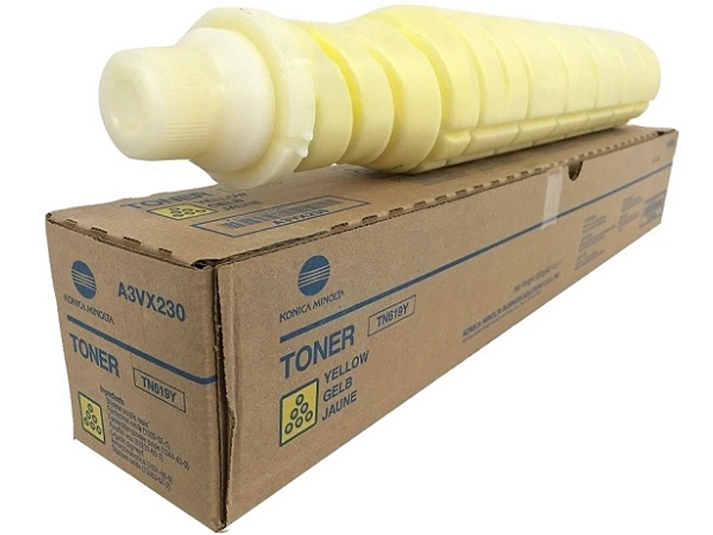 ~Brand New Original Konica Minolta A3VX230 (TN619Y) Yellow Laser Toner Cartridge