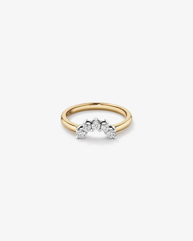 Wedding Band with 1/4 Carat TW of Diamonds in 14kt Yellow & White Gold