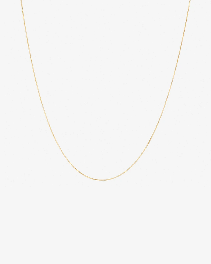 50cm (20") 0.66mm Width Box Chain in 10kt Yellow Gold