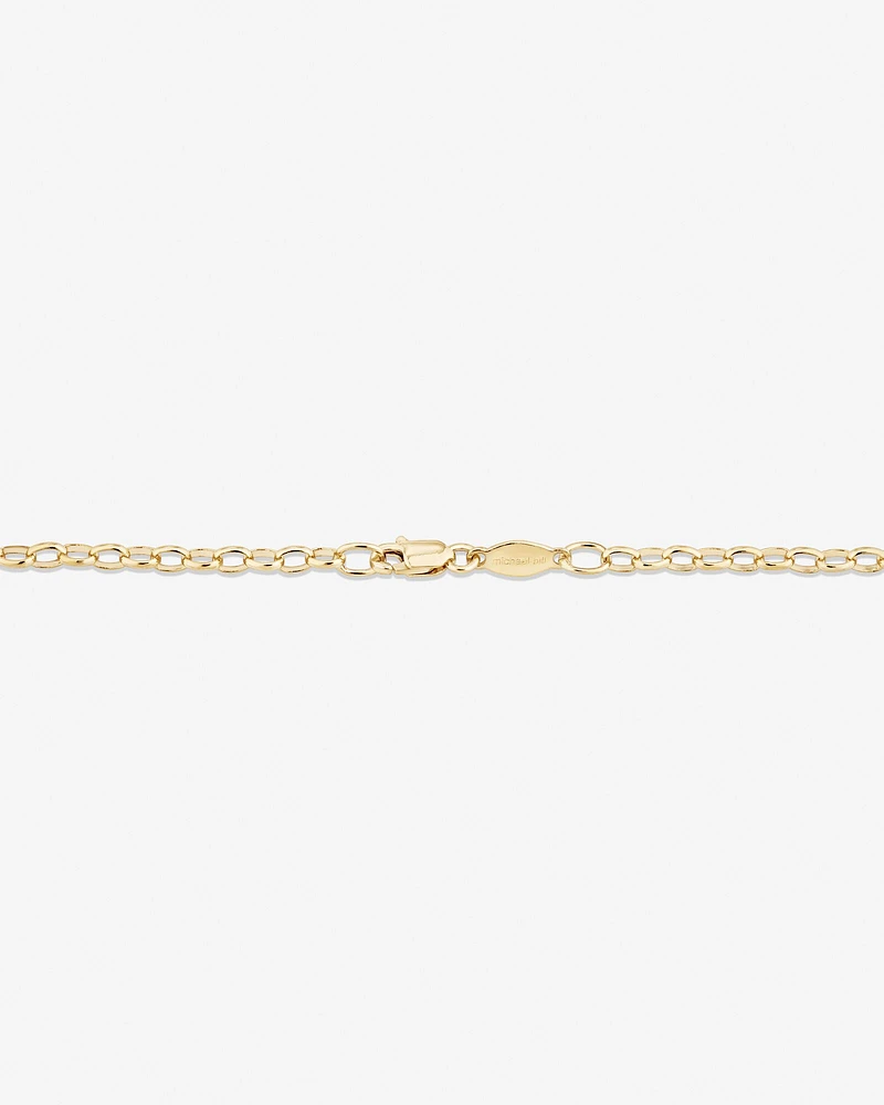 55cm (22") Oval Belcher Chain in 10kt Yellow Gold