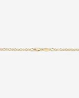 55cm (22") Oval Belcher Chain in 10kt Yellow Gold