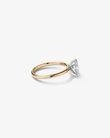 Carat TW Oval Laboratory-Grown Diamond Solitaire Engagement Ring in 14kt White Gold