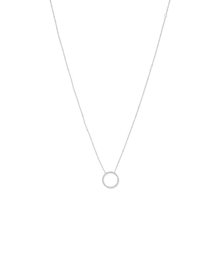 Collier de cercle de diamants TW de 0,40 carat en or blanc 10 carats