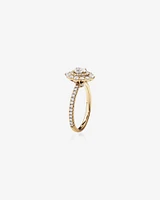 Sir Michael Hill Designer Oval Engagement Ring with 0.92 Carat TW Diamonds in 18kt White Gold