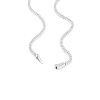Collier de tennis de 6,00 carats au total, serti dans de l'or blanc 18 carats
