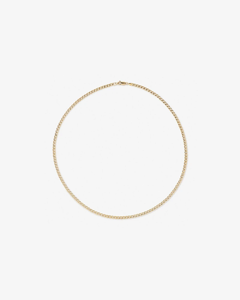Chaîne semi-solide à maillons gourmette de 55 cm (22 po), largeur de 3,9 mm, en or jaune 10 ct