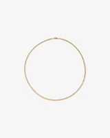 55cm (22") 3.9mm Width Semi Solid Curb Chain in 10kt Yellow Gold