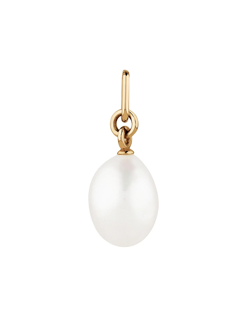 Pendant with Cultured Freshwater Baroque Pearl in 10kt Yellow Gold