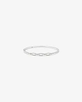 Triple Open Marquise Cubic Zirconia Bangle in Sterling Silver