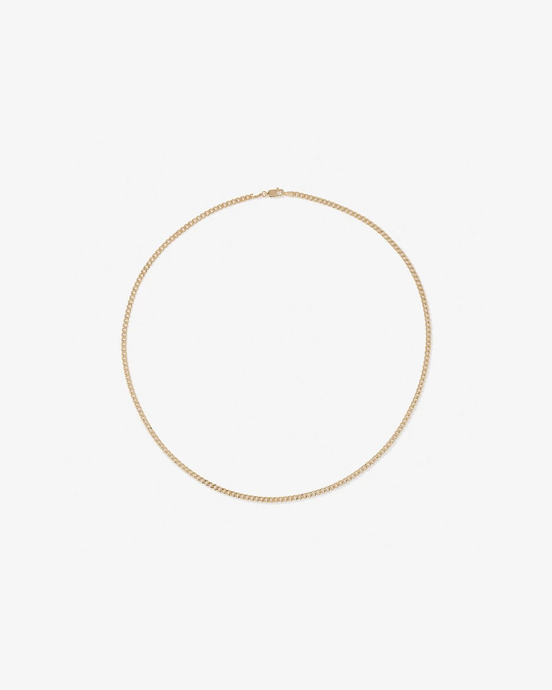 Chaîne Forçat Semi-Solide Facettée en Or Jaune 10 ct, 50 cm (20 po), 2,95 mm de Largeur